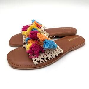 Seychelles Camellia Slide Sandals Open Toe Women's Rainbow Size US7 EU38